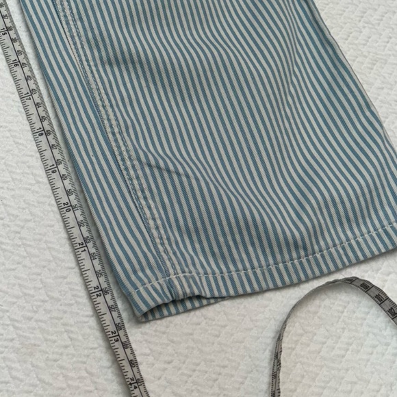 Denimist Carpenter Drop Pants 100% Cotton Blue Stripe Size 25 - Picture 11 of 12